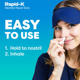 Inhalateur nasal Rapid-K Soulagement Gaulthérie idéal en déplacement.