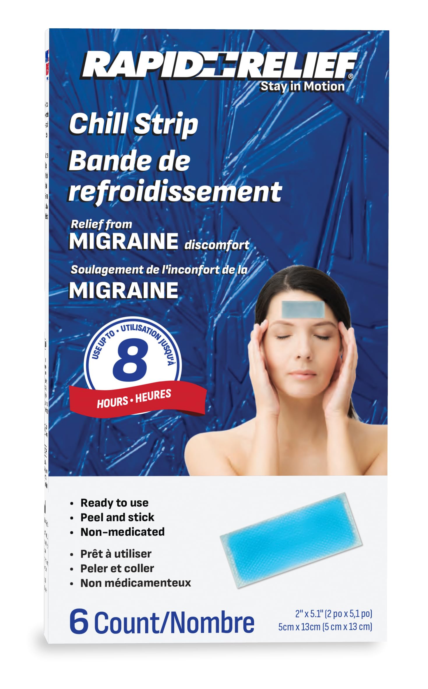 Rapid Relief: bandes gel soyeuses et flexibles qui se portent sous les vêtements sans gêner