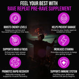 Rave Repeat vitamine C : antioxydant et vitalité avant l'événement