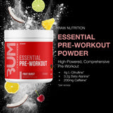 RAW Pré-entrainement Fruit Burst: shaker prêt à mélanger rapidement votre boisson