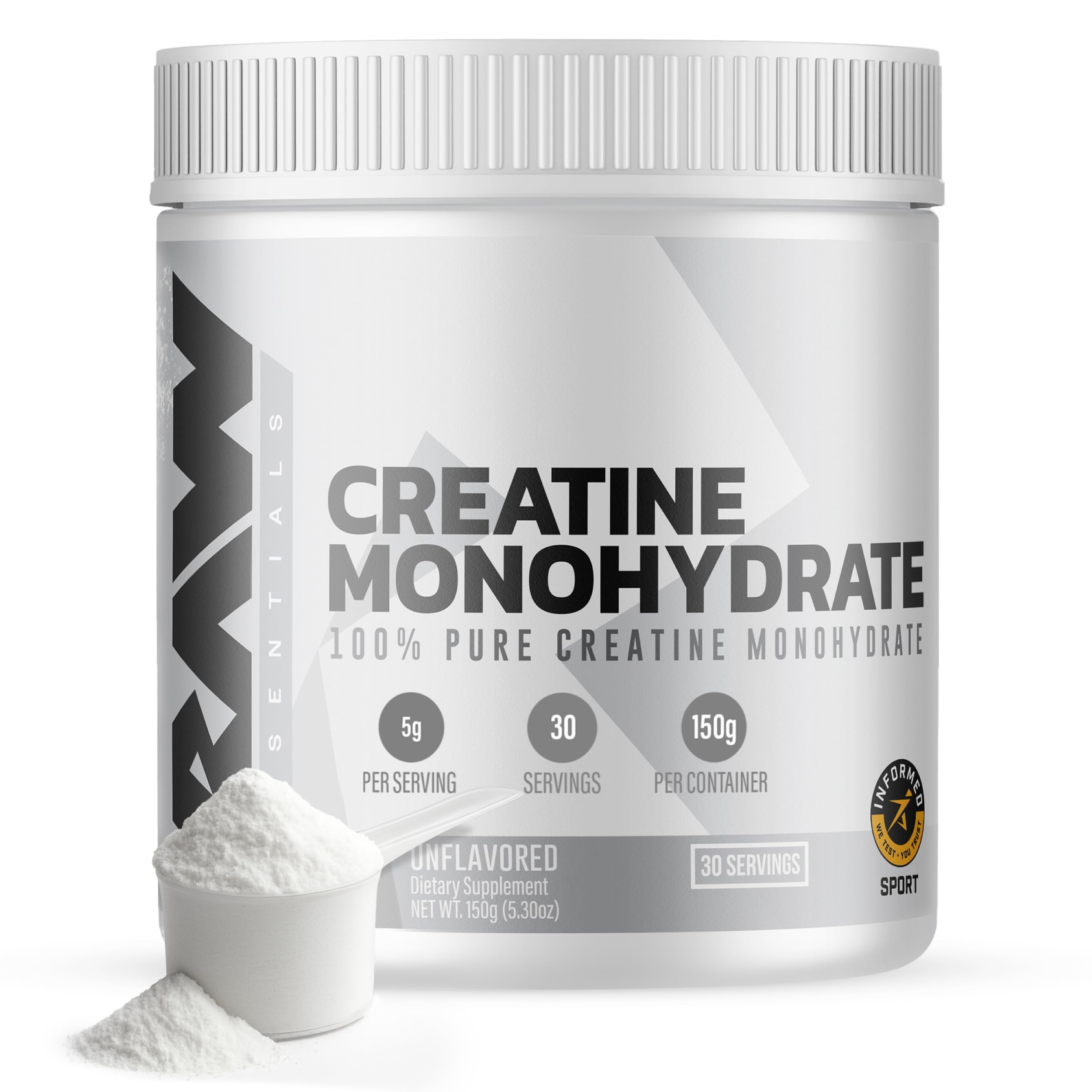 Bouteille RAW Nutrition Creatine Monohydrate pour une prise régulière et pratique.