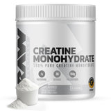 Bouteille RAW Nutrition Creatine Monohydrate pour une prise régulière et pratique.