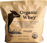 Raw Organic Whey Poudre emballage: source biologique pratique pour débuter une routine protéinée.