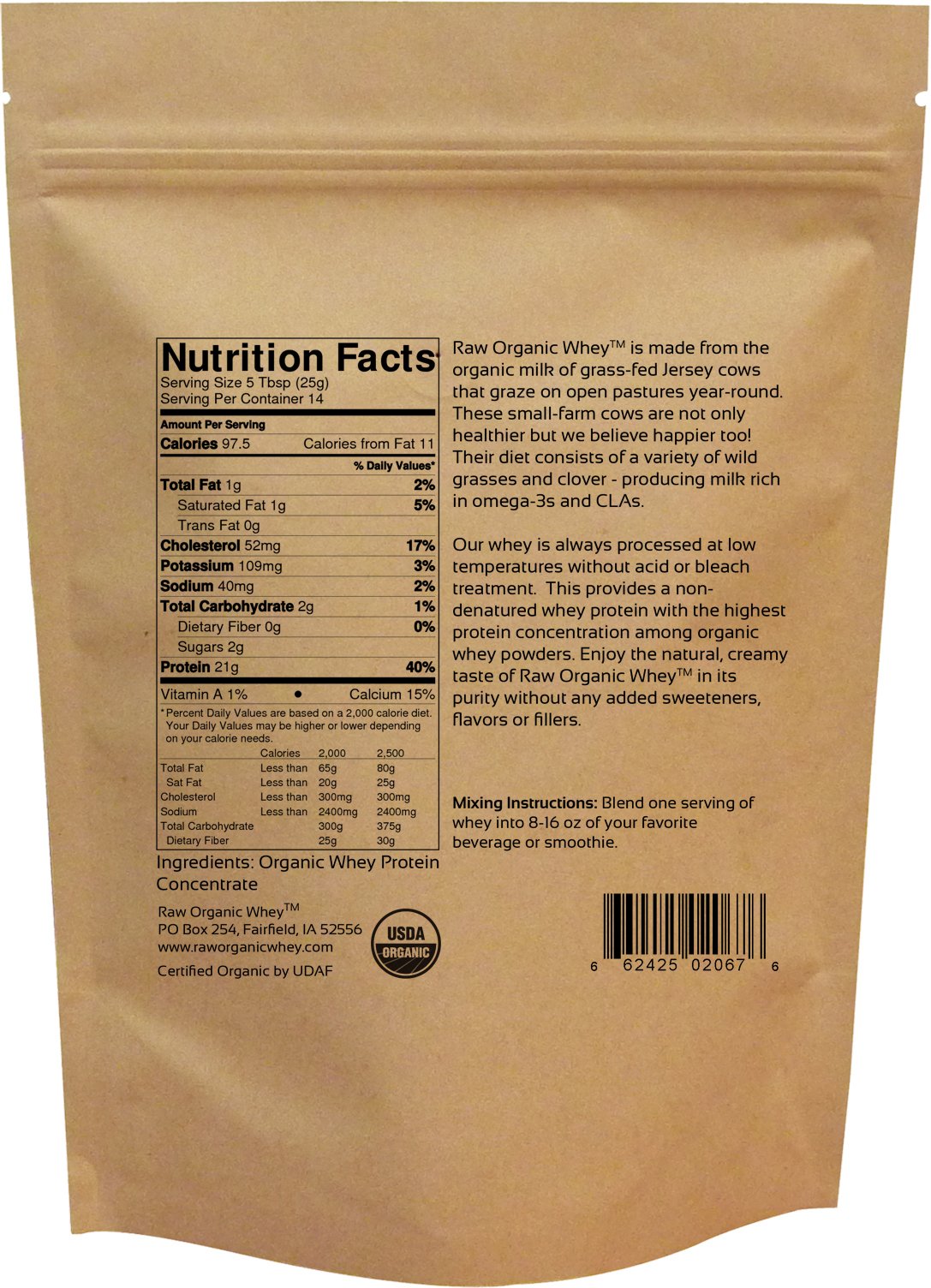 Raw Organic Whey laboratoire indépendant garantissant qualité et pureté