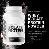 RAW isolat protéique de lait, goût biscuit-crème, scoop inclus.