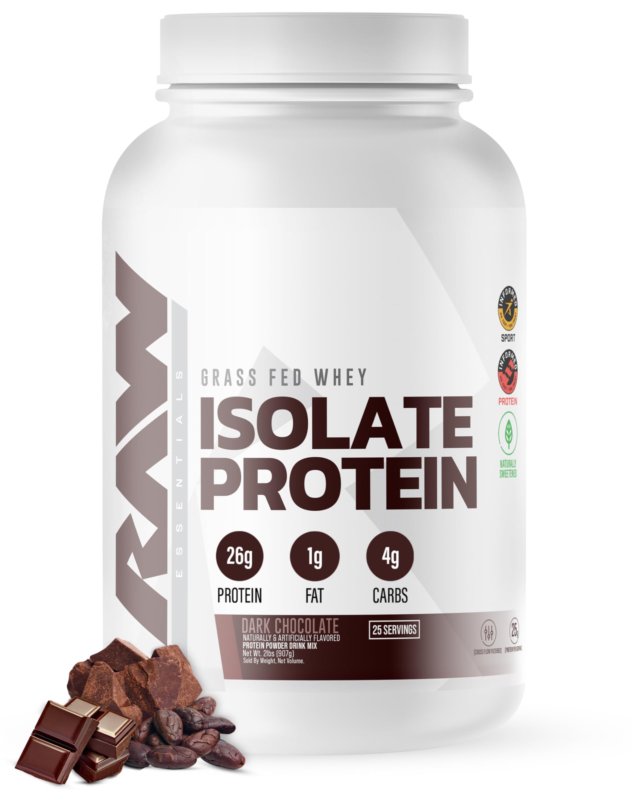 RAW Protéine isolée de lactosérum – poudre protéinée riche pour récupération après séance.