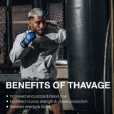 RAW Thavage utilisation en salle de sport pour une séance énergisée.