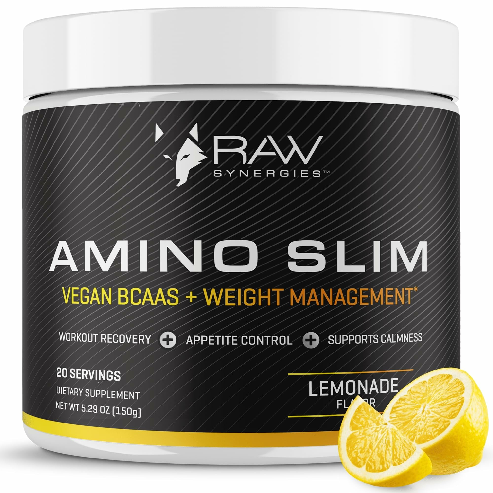 RAW Synergies Amino Slim bouteille citronnade pour énergie durable et sans sucre