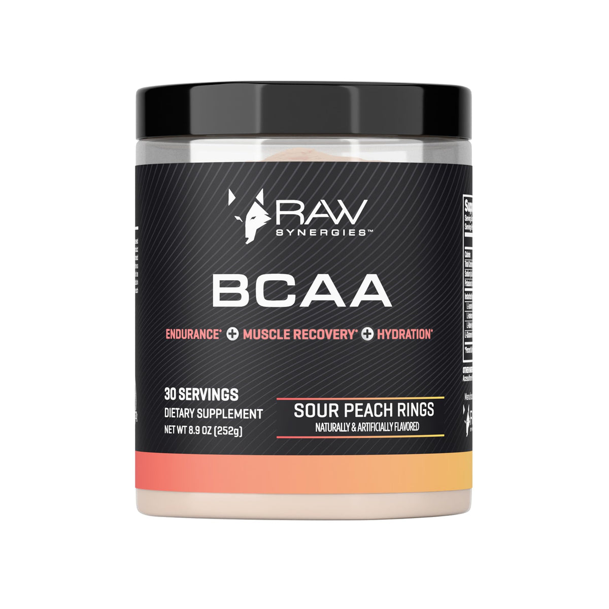 RAW Synergies BCAA, bouteille, récupération musculaire après l'entraînement.