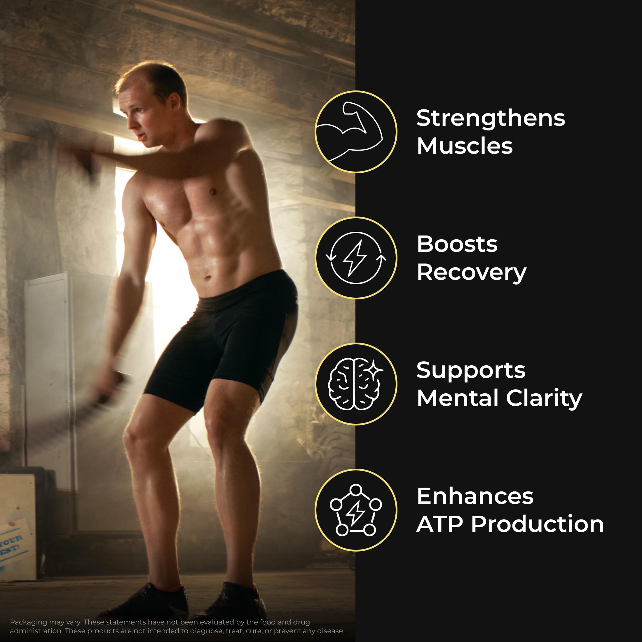 RAW Synergies Creatine Ananas, emballage boîte attrayant, idée cadeau sain et pratique pour les sportifs.