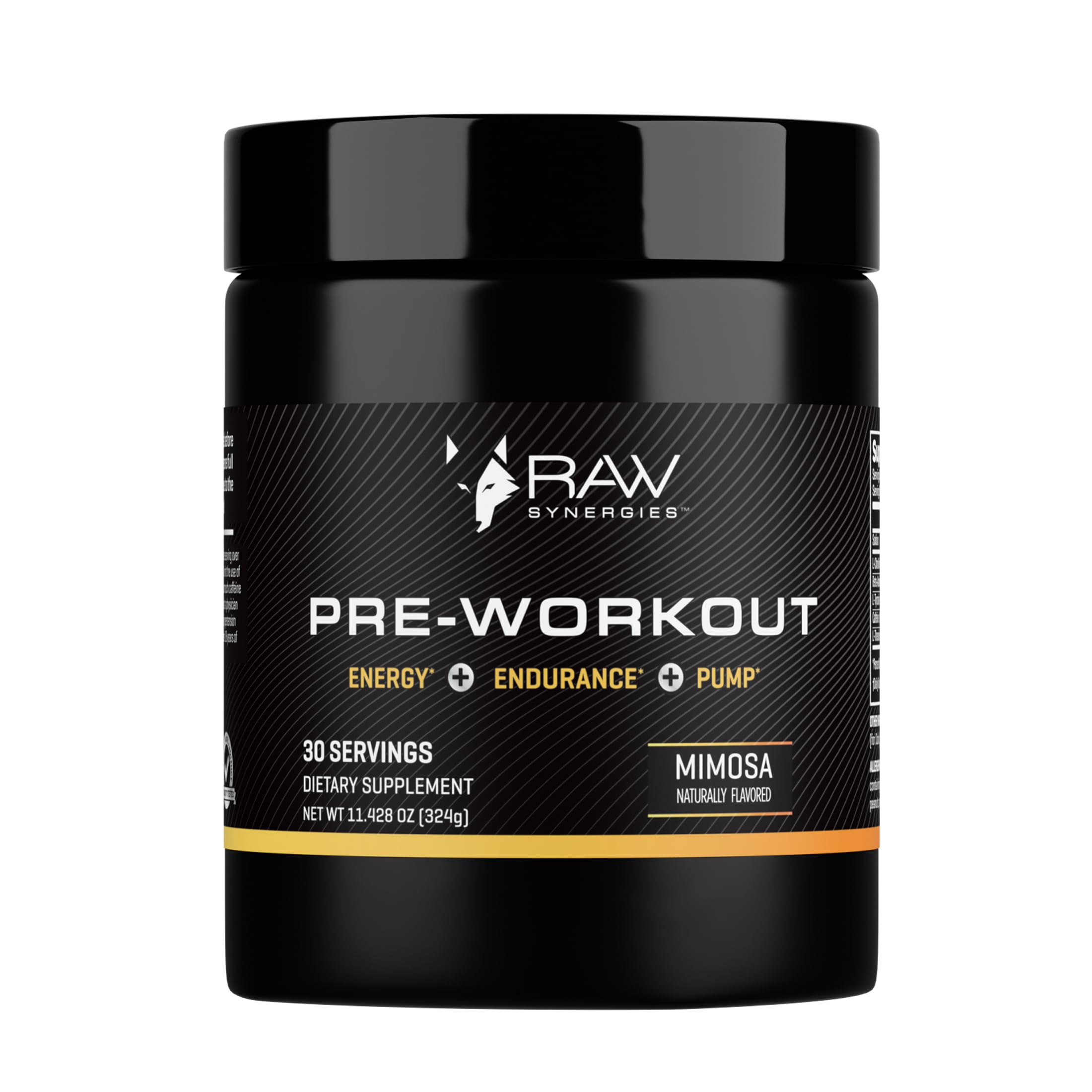 RAW Synergies Pré-entraînement – énergie naturelle, démarrage concentré.