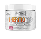 RAW Synergies Thermo Pre — poudre pré-entraînement naturelle, énergie et concentration pour vos entraînements.