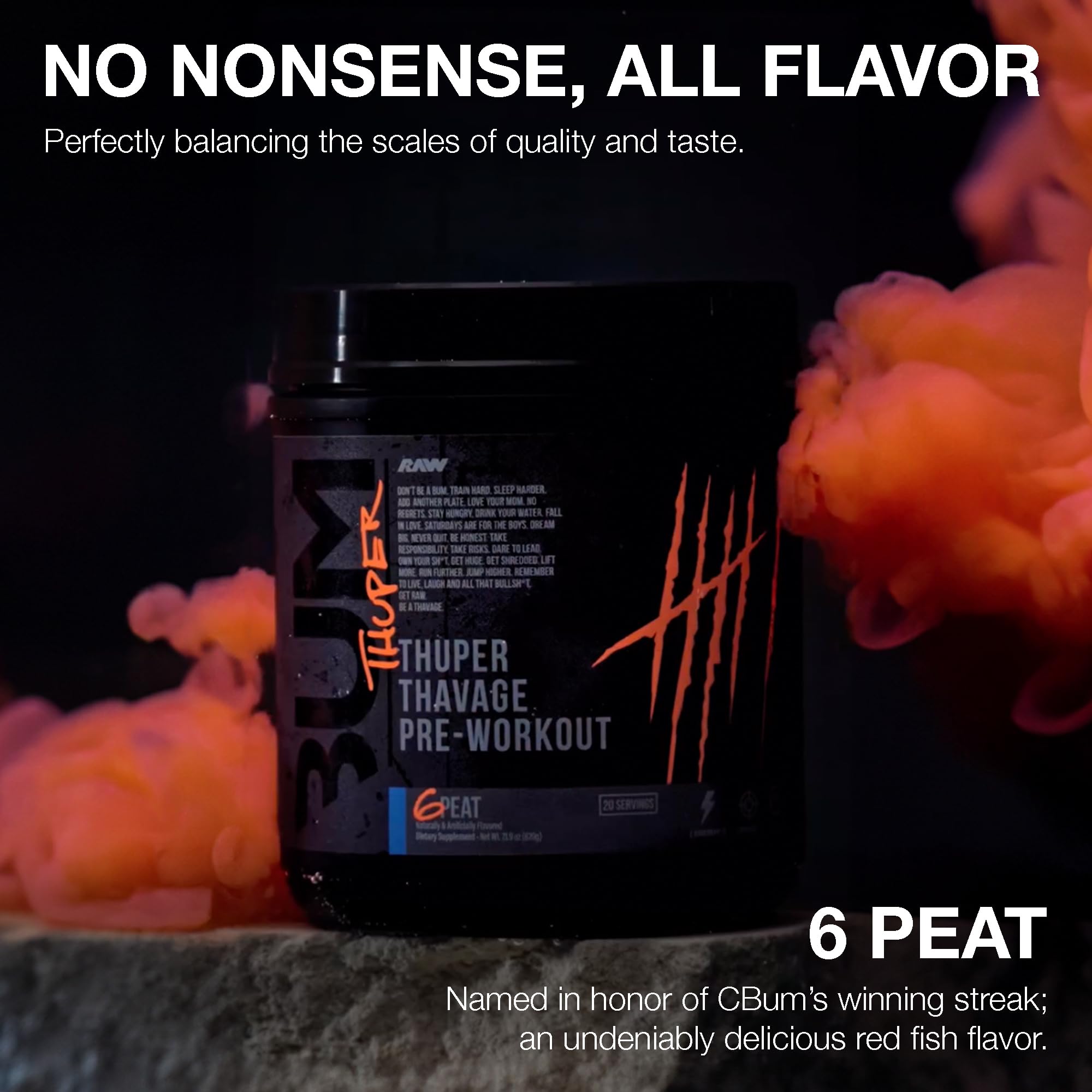 RAW Thuper Thavage 6 Peat – Doseur et portion faciles pour un mélange rapide