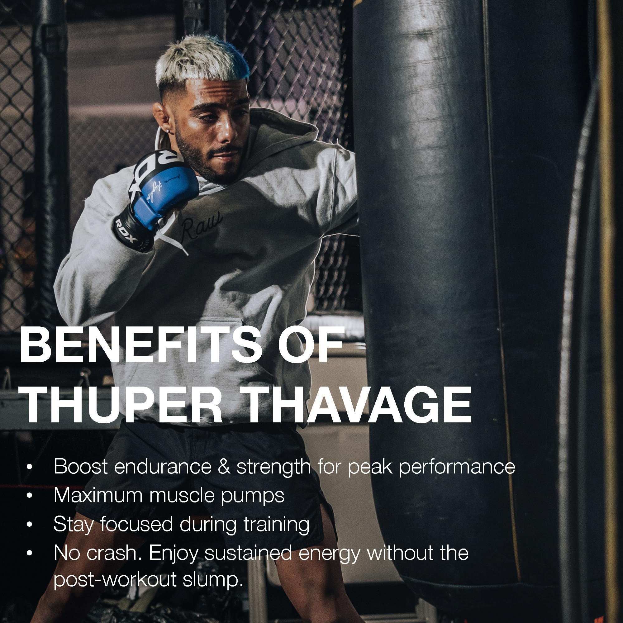 RAW Thuper Thavage 6 Peat – Doseur en action, mélange rapide et énergisant