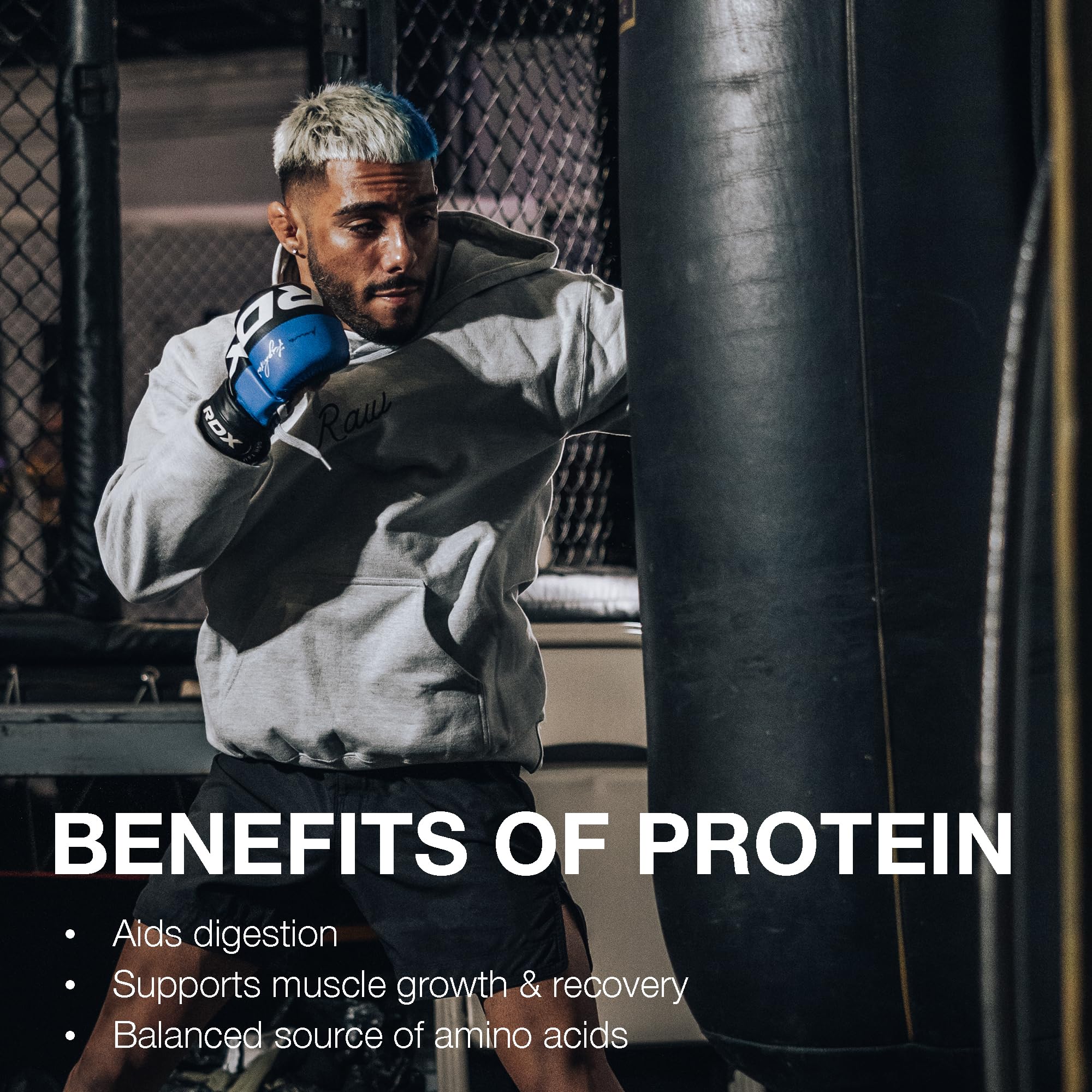 RAW Whey Isolate Sel Caramel — boîte de 25 portions, rangement simple.