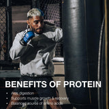 RAW Whey Isolate Sel Caramel — boîte de 25 portions, rangement simple.