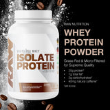 RAW Whey Isolate Cold Brew avec doseuse, pratique pour composer votre shake