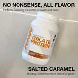 RAW Whey Isolate Sel Caramel — dose précise dans la dosette, pratique à emporter.