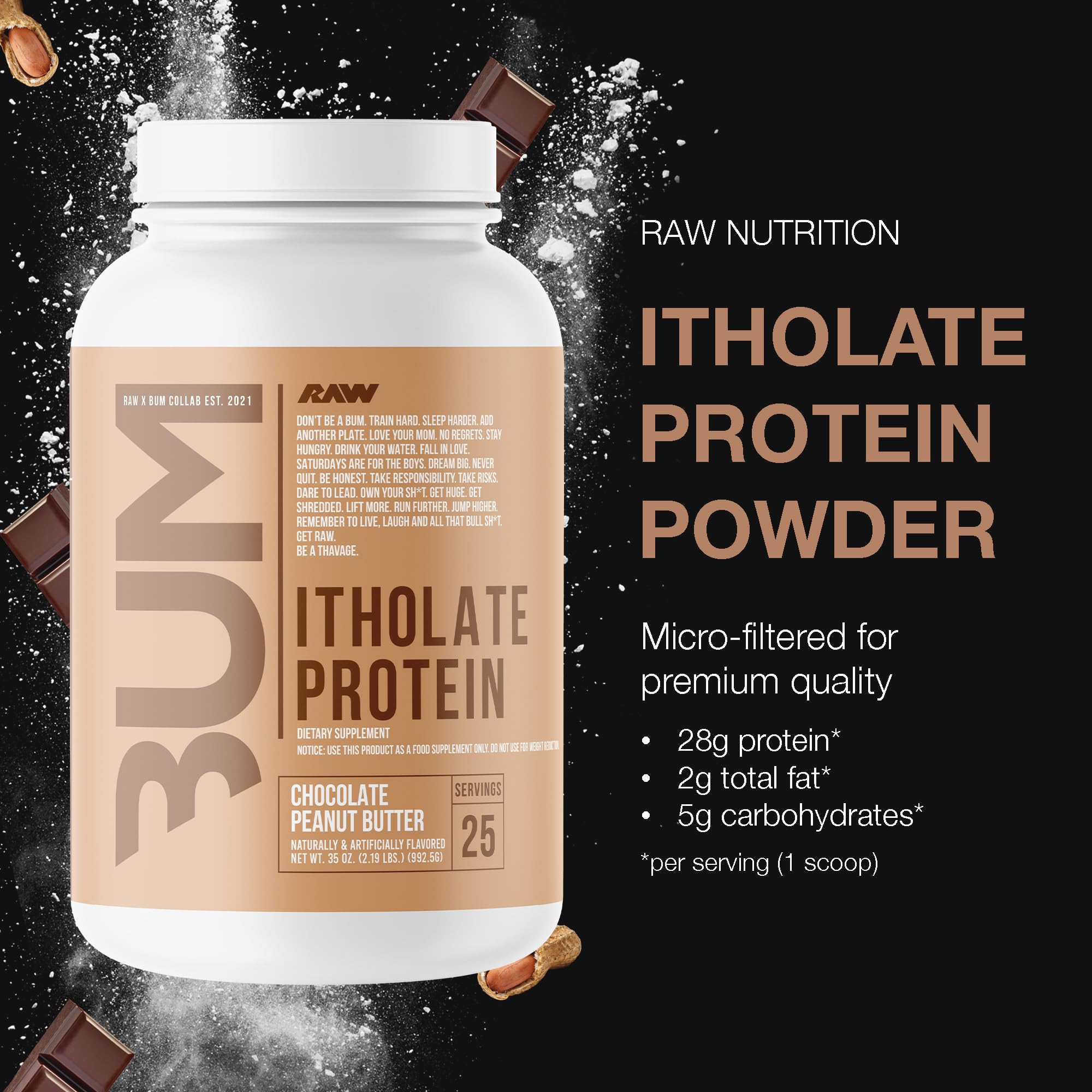 Cuillère-doseur RAW Itholate prête à doser après l’entraînement.