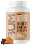 RAW Itholate dans son pot chocolat-beurre cacahuète, shake protéiné délicieux.