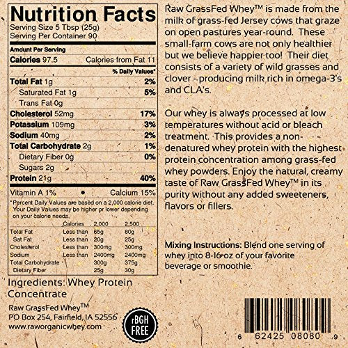 Raw Organic Whey — sans additifs ni arômes pour un shake simple.