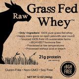 Raw Organic Whey: vaches nourries à l’herbe, plein air.