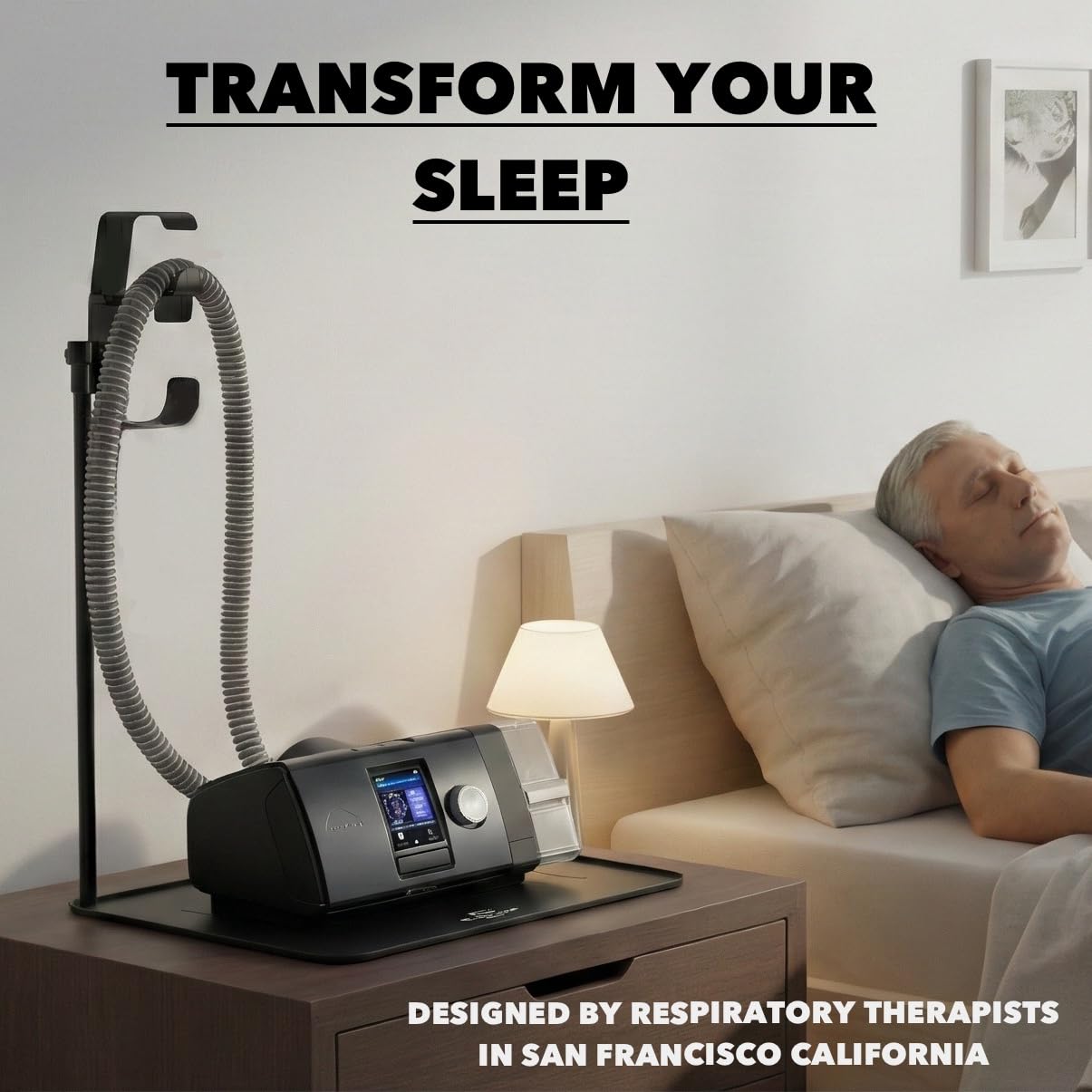 RawRock rangement-simple CPAP garde le chevet net et prêt.
