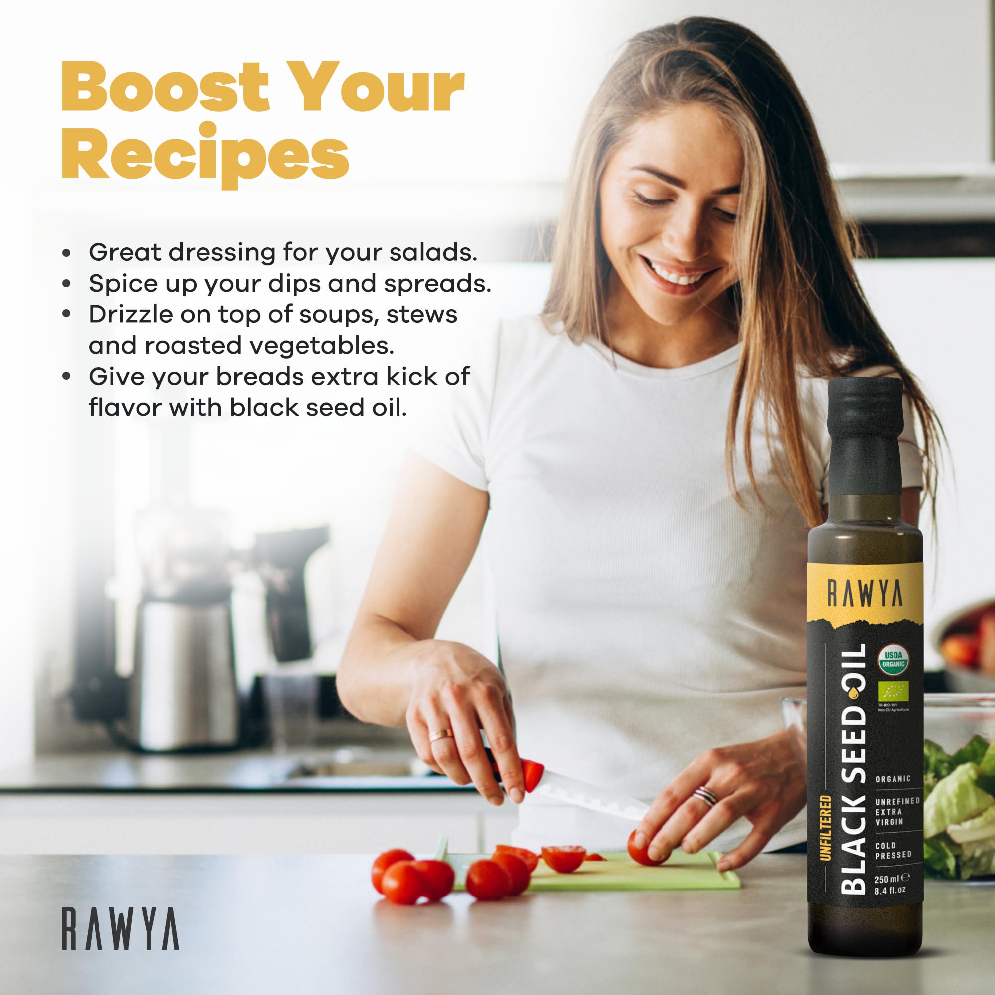 Utilisation en dressings et plats chauds pour relever les saveurs.