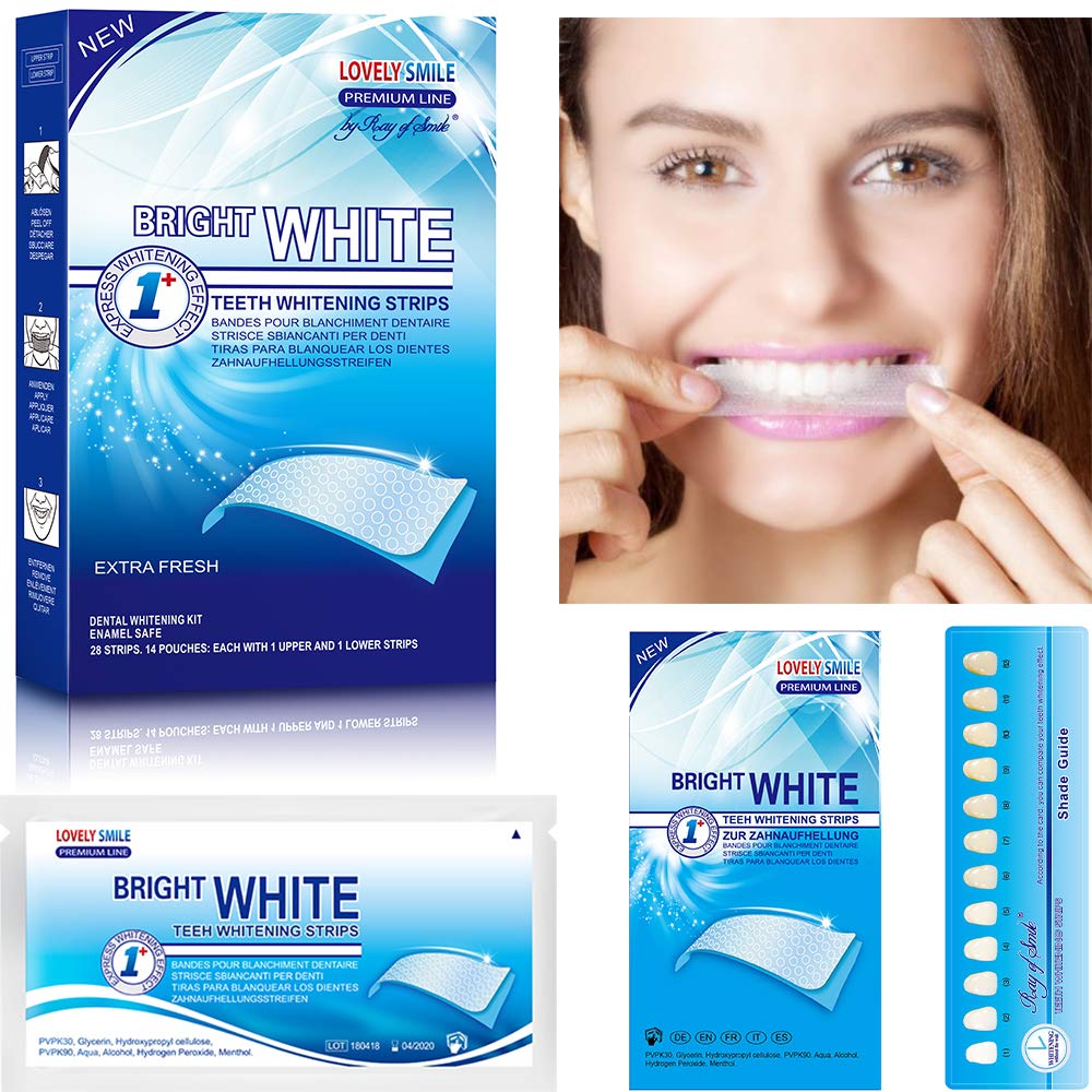 Ray of Smile Lovely Smile Strips application facile assure une pose précise sur les dents.