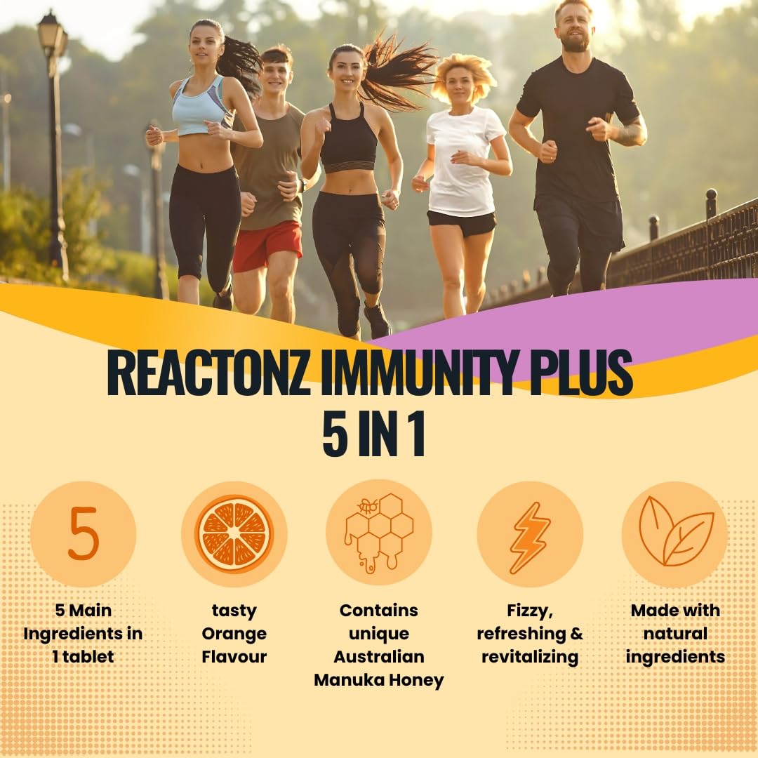 Propolis et églantier dans REACTONZ Immunité Plus, antioxydants naturels.