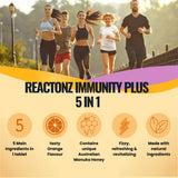 Propolis et églantier dans REACTONZ Immunité Plus, antioxydants naturels.