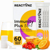 REACTONZ Immunité Plus – tablettes efferventes orange, soutien quotidien du système immunitaire.
