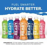 Ready Clear Protein Water, emballage 12 bouteilles pratique pour votre réapprovisionnement.