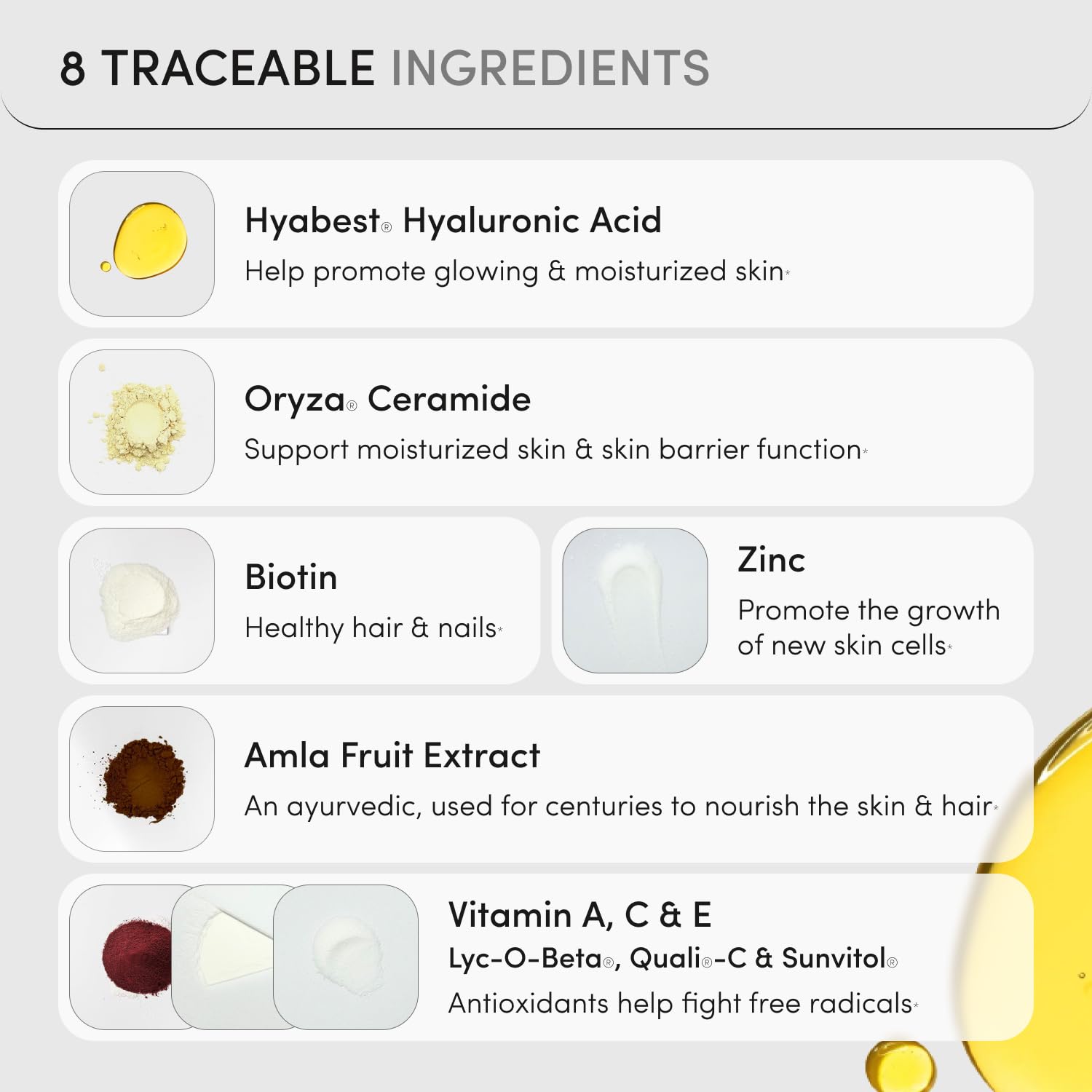 Ready To GLOW zinc et vitamines : soutien antioxydant et teint lumineux.