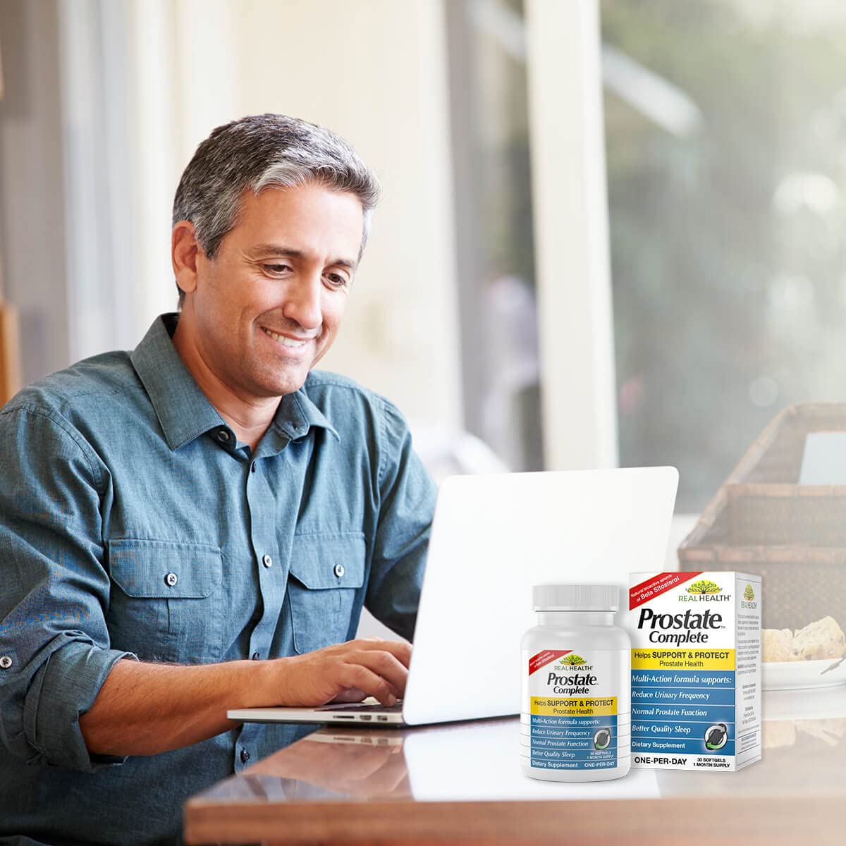 Real Health Prostate Complete – etiquette produit avec informations claires