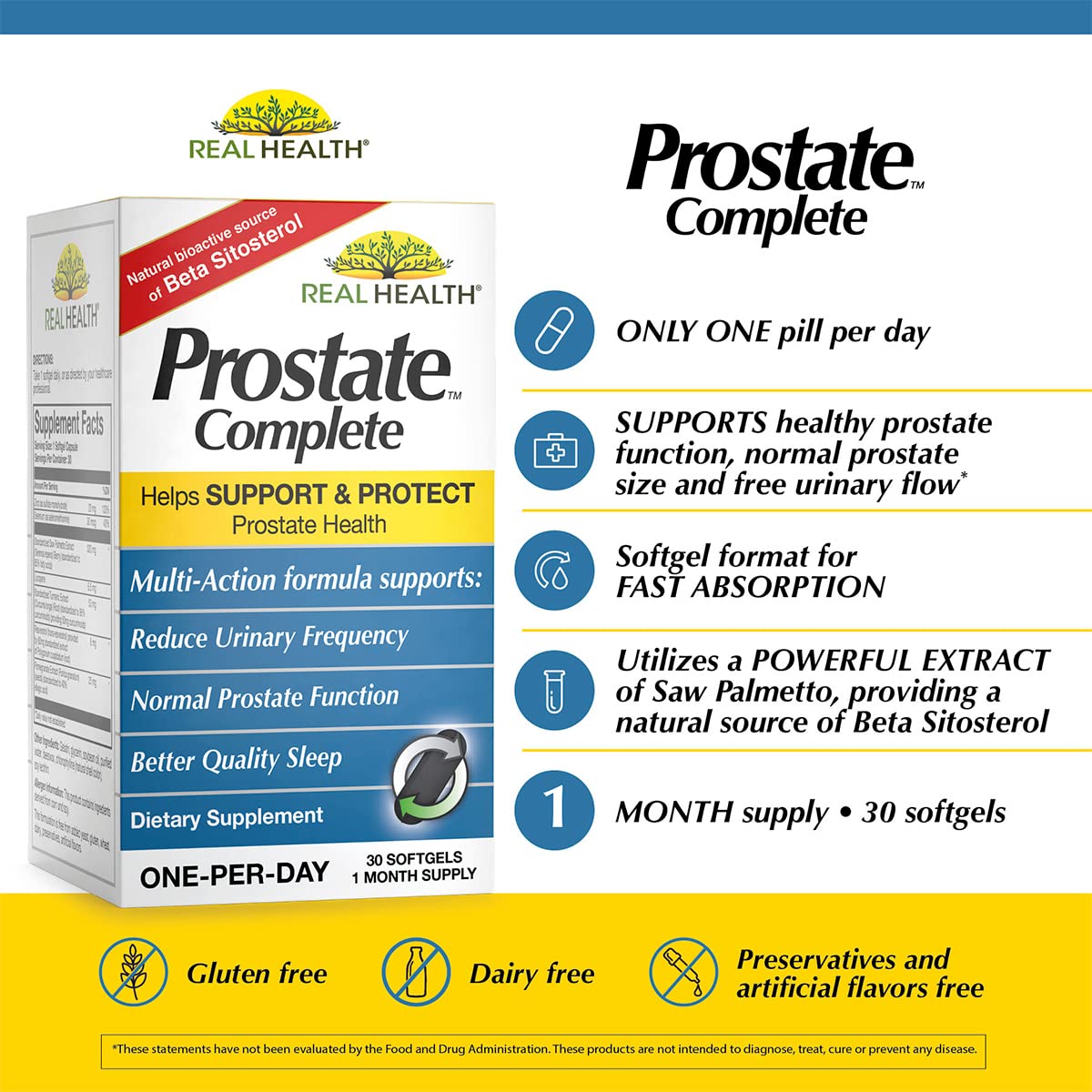 Real Health Prostate Complete – gélules molles faciles à avaler