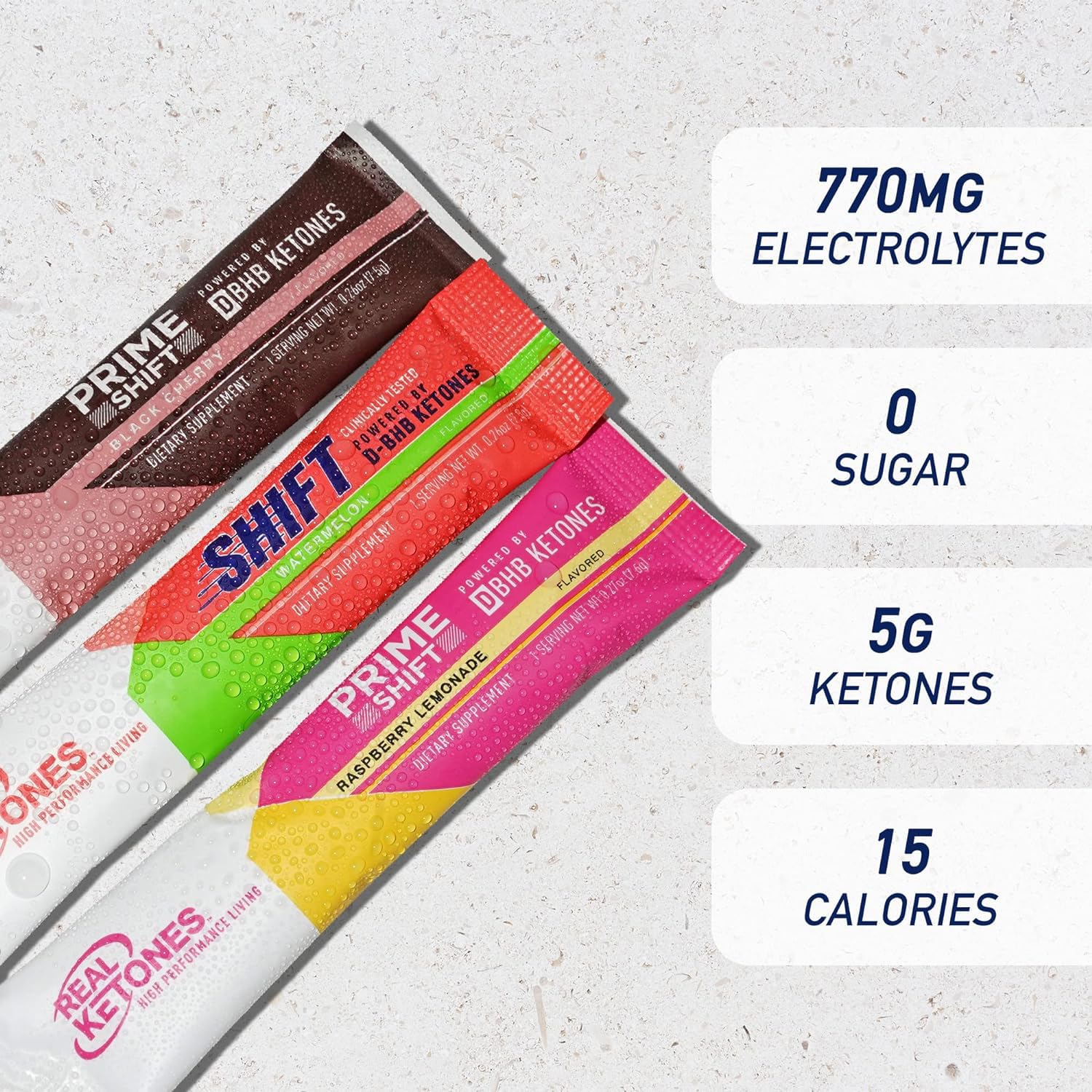 Real Ketones BHB poudre exogène 5 g : source de cétones pour le focus.