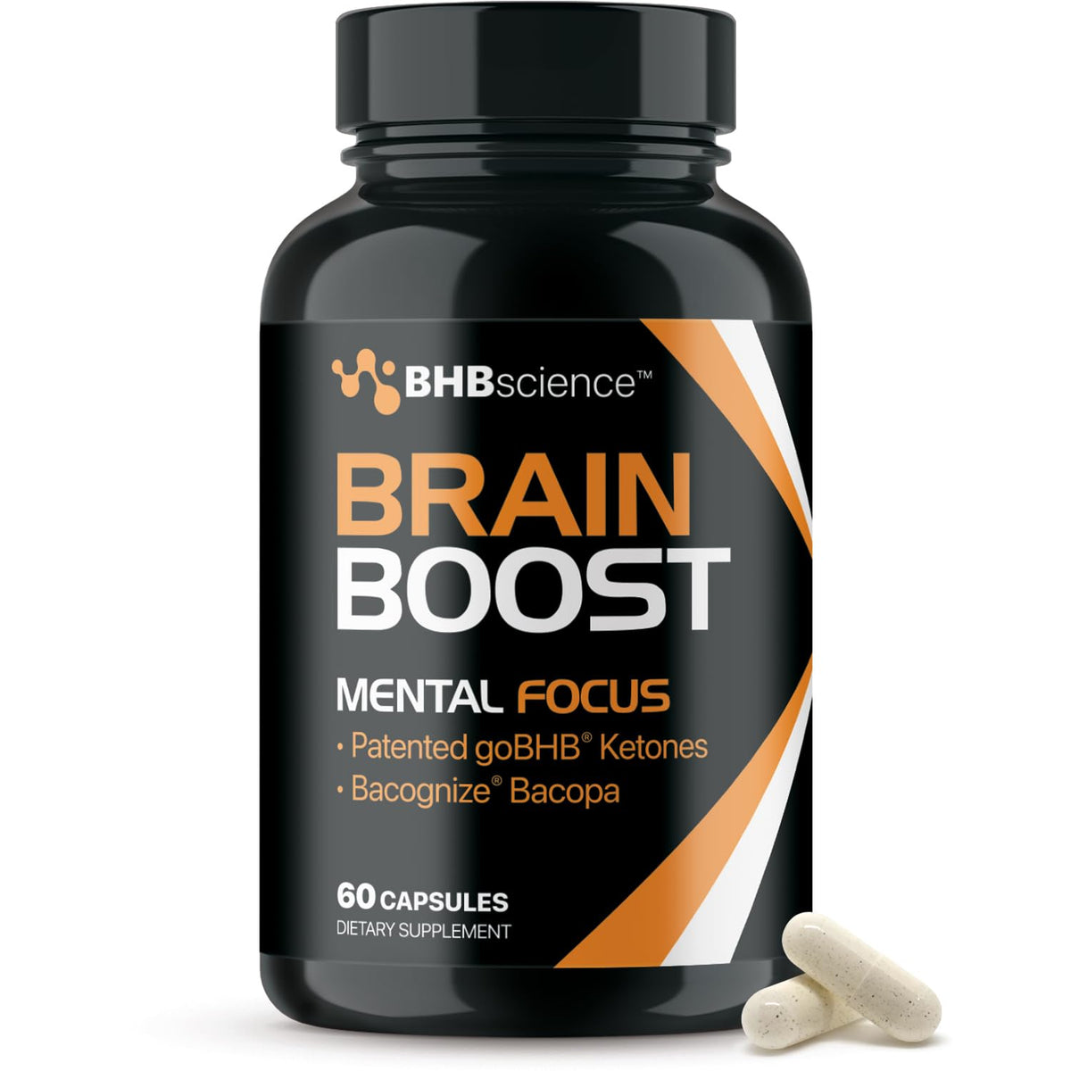 Real Ketones Brain Booster bouteille: énergie cérébrale durable pour une concentration soutenue