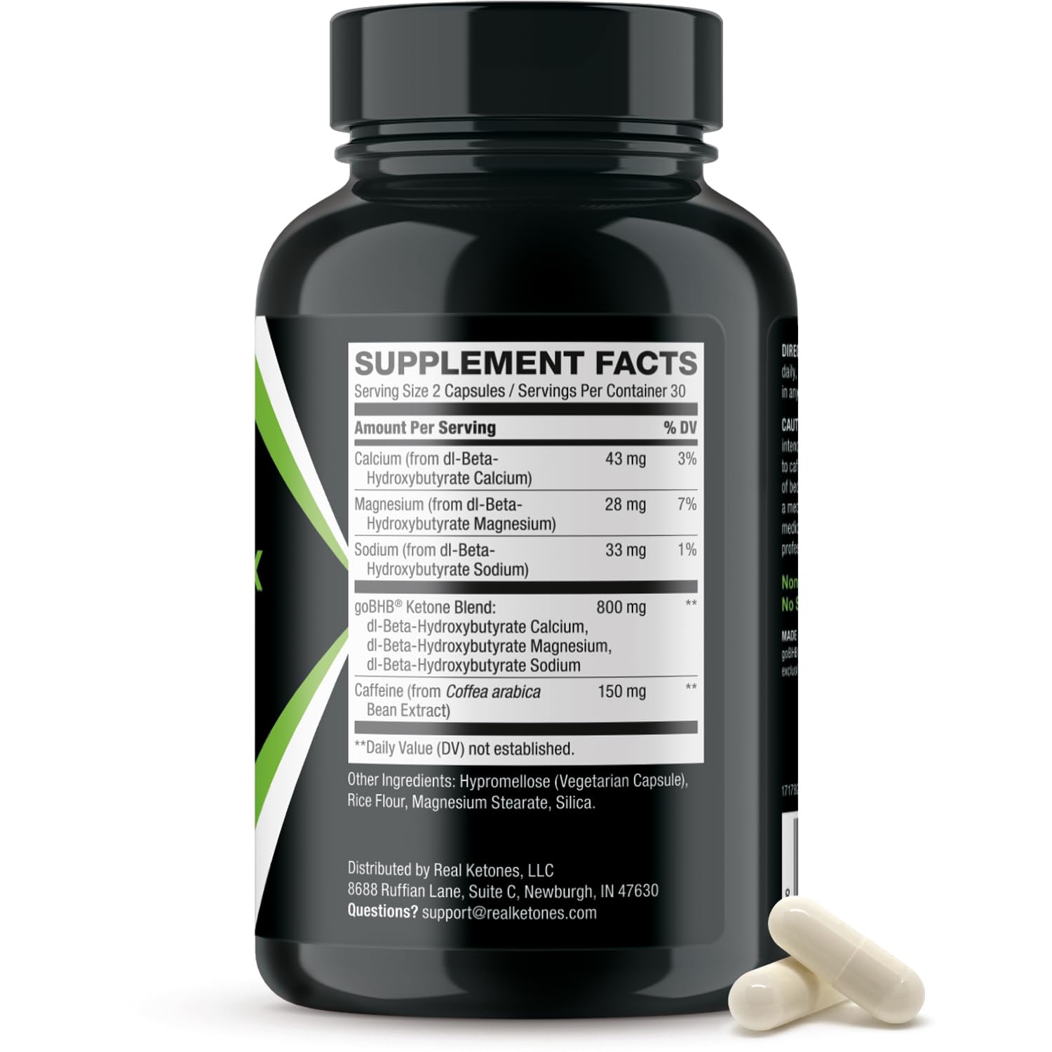 Produit végétarien et sans GMO Real Ketones Keto BHB