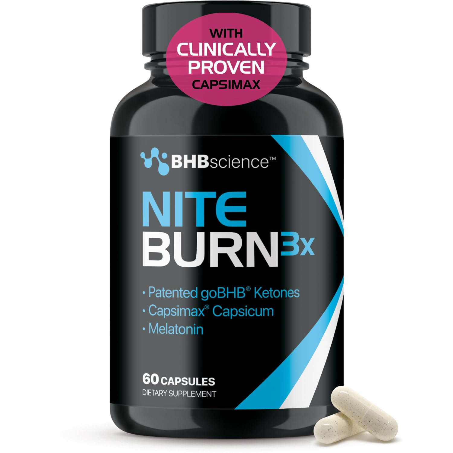 Real Ketones Night GoBHB bouteille: soutien nocturne pour énergie ciblée.