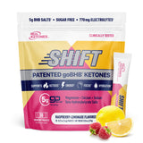 Real Ketones sachets framboise-citronnade emballage pratique pour démarrer la journée avec énergie.
