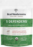 Real Mushrooms 5 Defenders poudre Chaga: soutien naturel quotidien sans remplisseurs