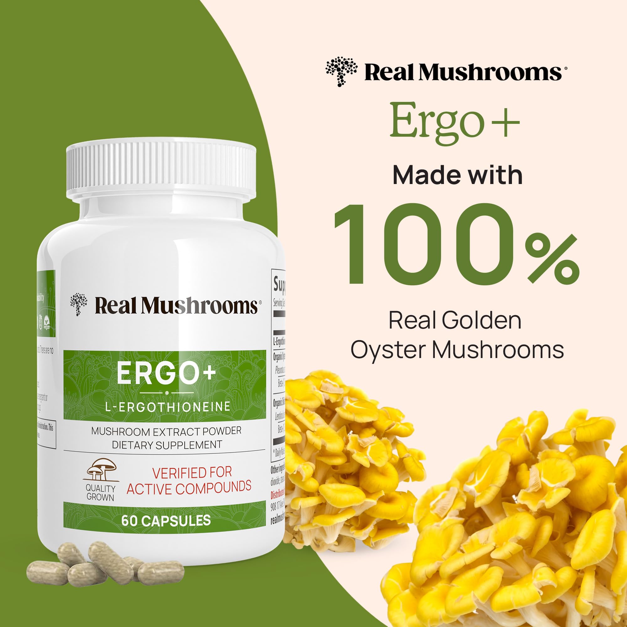 Real Mushrooms beta-glucanes – teneur vérifiée en laboratoire >25%