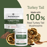 Real Mushrooms Tramète avec bêta-glucanes pour un potentiel soutien.
