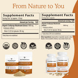 Real Mushrooms Cordyceps: bêta-glucanes vérifiés par laboratoire, qualité traçable