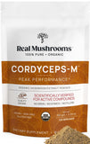 Real Mushrooms Cordyceps poudre: focus sur le corps fructifiant et pureté élevée pour une utilisation quotidienne