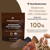 Real Mushrooms ingrédients cacao bio, sucre de coco et vanille.