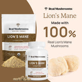 Beta-glucanes Real Mushrooms Crête-de-Lion, vérifiés en laboratoire