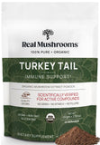 Real Mushrooms Poudre Tramète Bio pour le bien-être quotidien.