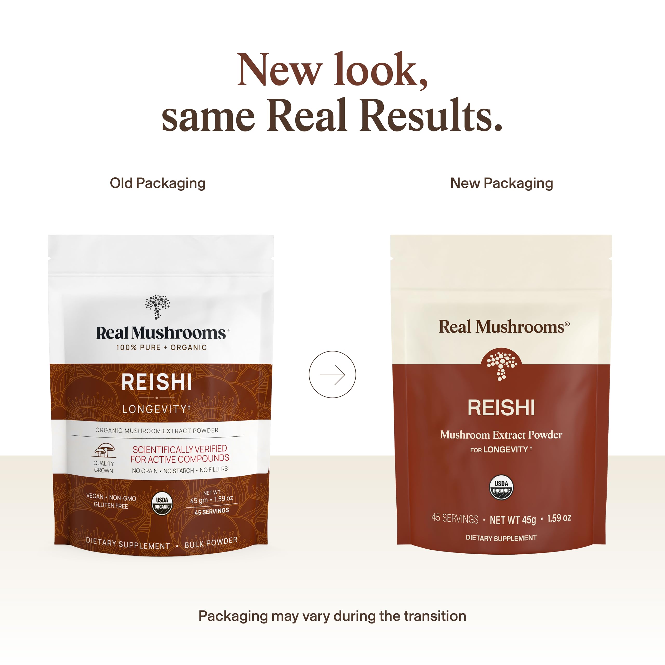 Real Mushrooms Reishi poudre dans un café, utilisation quotidienne pratique.